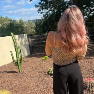 Coloration balayage blond rose Jenny Coiff